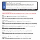 Schwarze Kennzeichenhalterung (Österreich-AT) mit Folienbeschriftung nach Wunsch